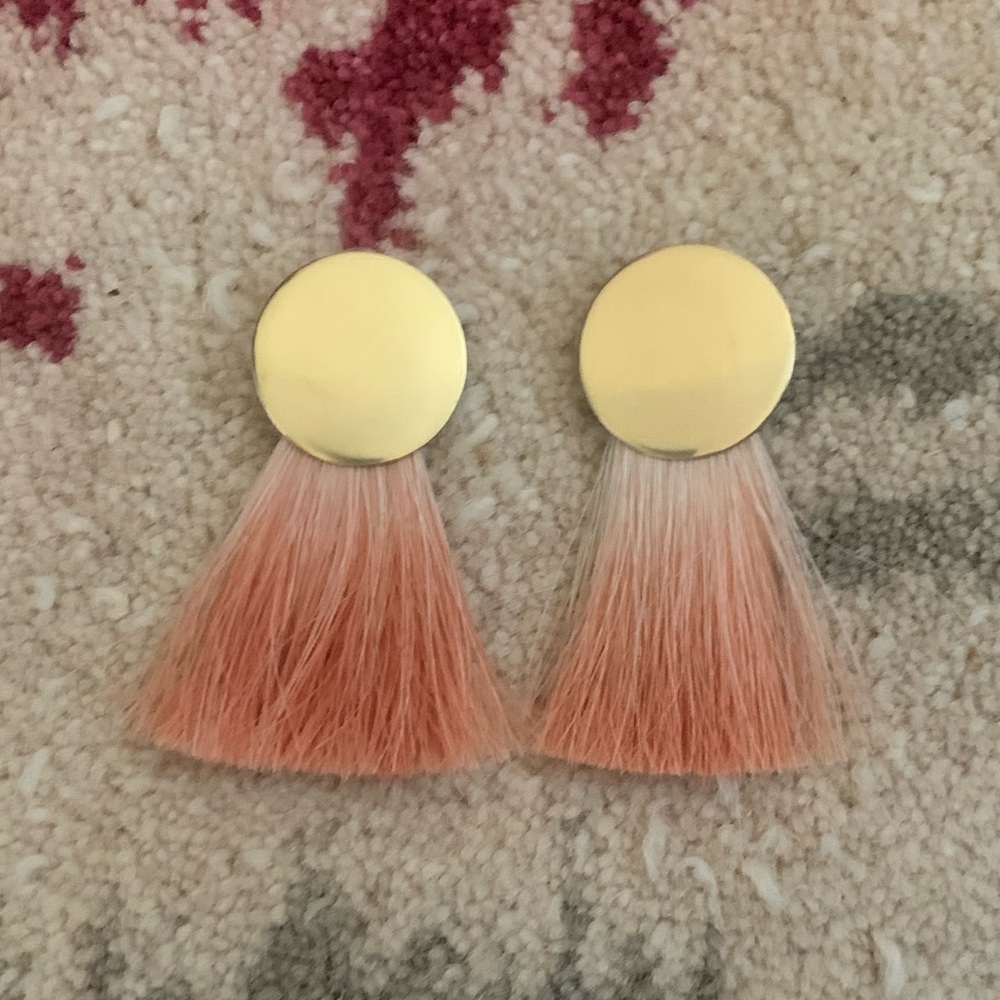 Anna Monet Horse Hair Gold Plated Brass Earrings